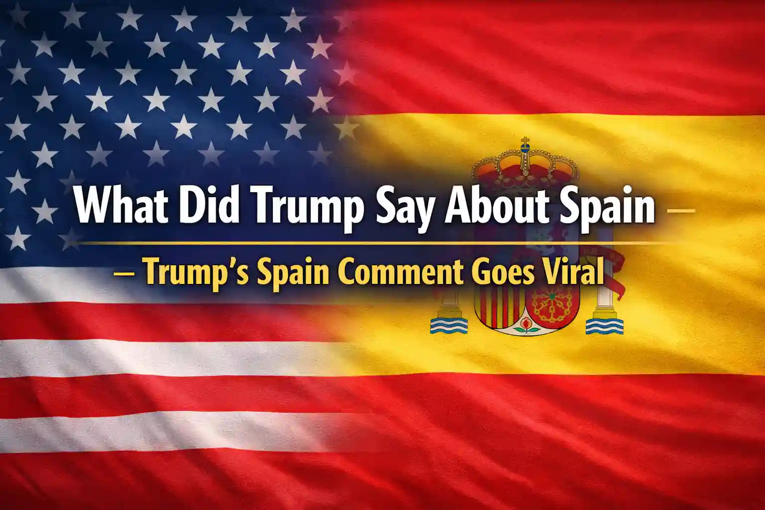 What Did Trump Say About Spain – Trump’s Spain Comment Goes Viral