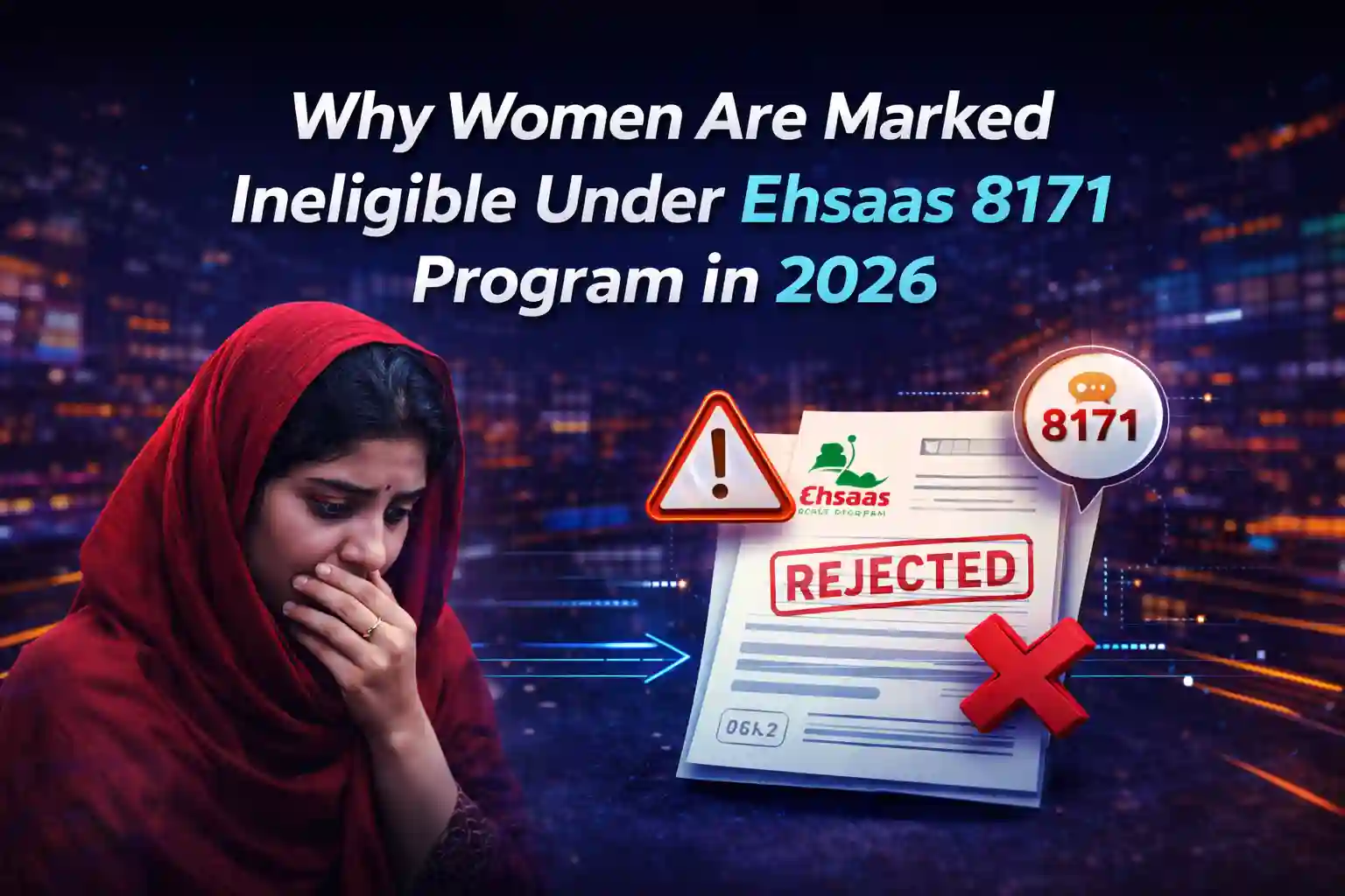 Why Women Are Marked Ineligible Under Ehsaas 8171 Program in 2026 1 Why Women Are Marked Ineligible Under Ehsaas 8171 Program in 2026